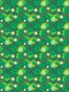 Preview wallpaper clover, patterns, snowflakes, green