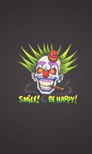 Preview wallpaper clown, art, smile, inscription