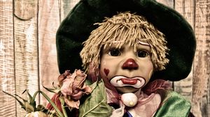 Preview wallpaper clown, doll, sadness