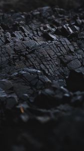 Preview wallpaper coal, surface, macro, blur, black