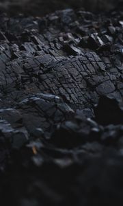 Preview wallpaper coal, surface, macro, blur, black