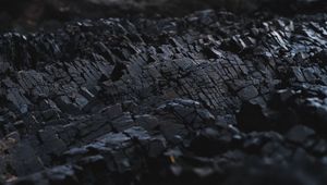 Preview wallpaper coal, surface, macro, blur, black