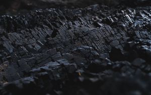 Preview wallpaper coal, surface, macro, blur, black