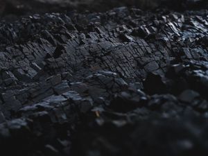 Preview wallpaper coal, surface, macro, blur, black