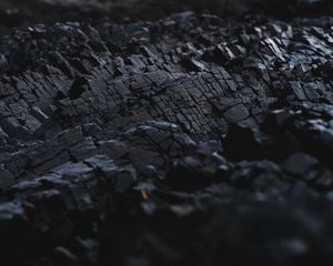Preview wallpaper coal, surface, macro, blur, black