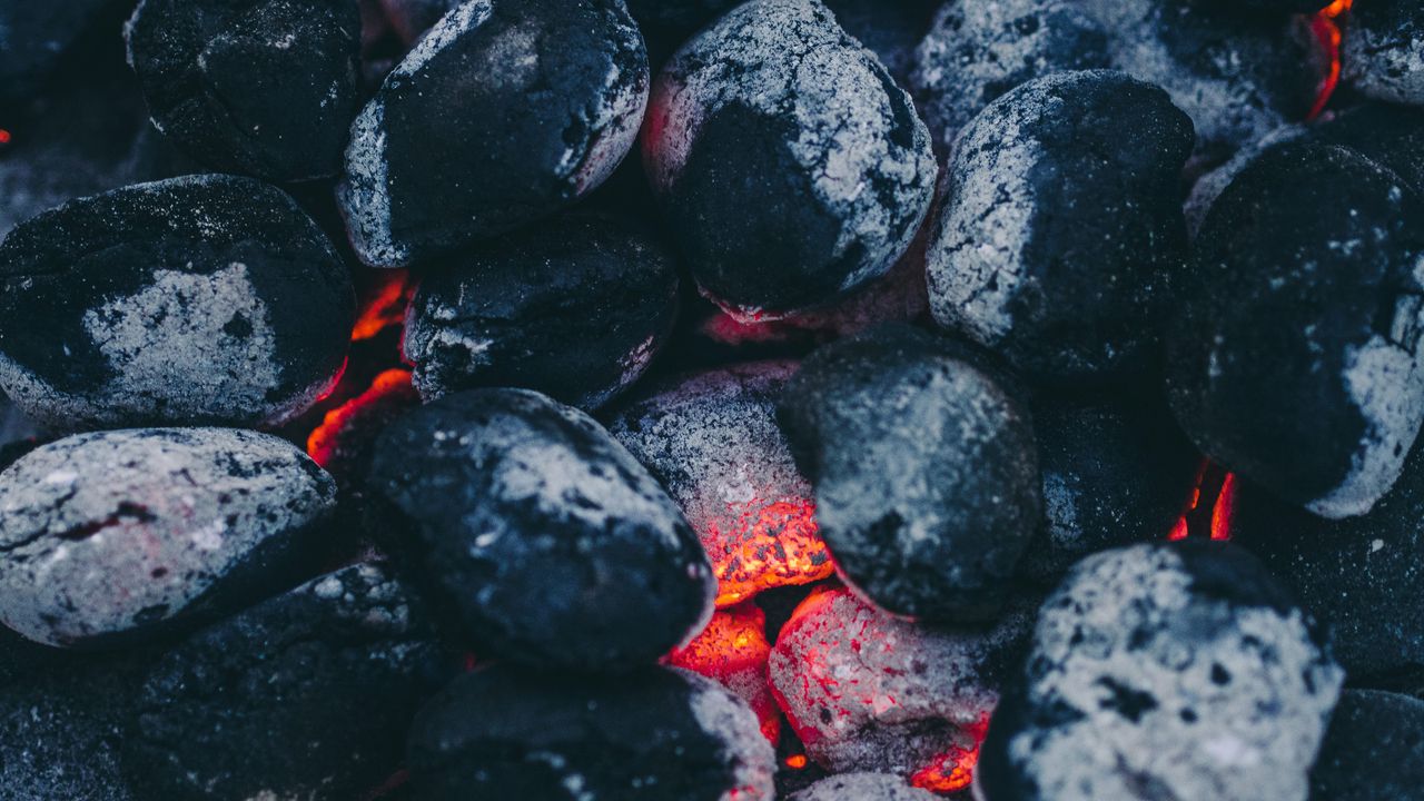 Wallpaper coals, fire, ashes