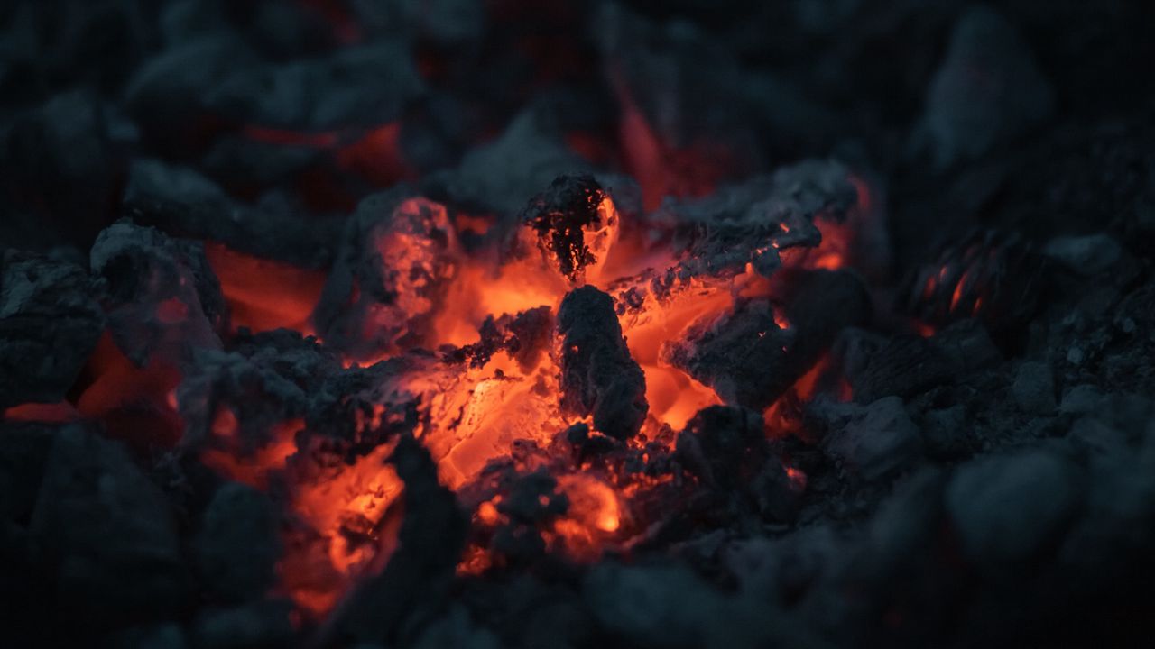 Wallpaper coals, fire, bonfire, dark