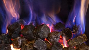 Preview wallpaper coals, fire, flame, dark