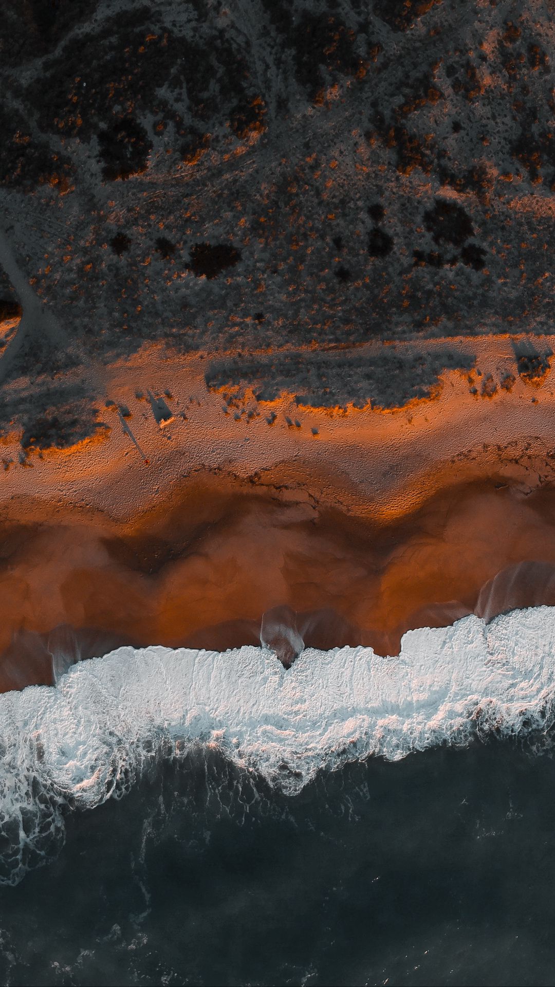 Download Wallpaper 1080x1920 Coast Aerial View Sea Beach Wave Surf