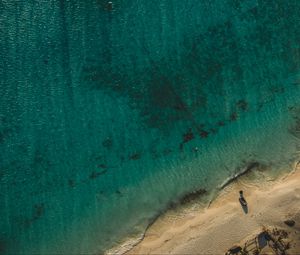 Preview wallpaper coast, aerial view, sea, ship