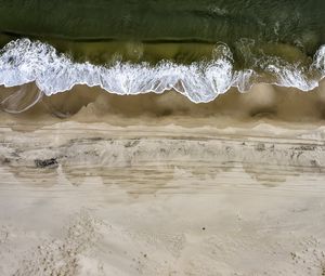 Preview wallpaper coast, aerial view, sea, surf