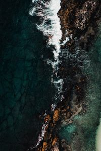 Preview wallpaper coast, aerial view, sea, rocks, surf