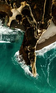 Preview wallpaper coast, beach, aerial view, island, sea