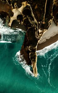 Preview wallpaper coast, beach, aerial view, island, sea