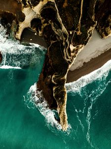 Preview wallpaper coast, beach, aerial view, island, sea