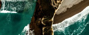 Preview wallpaper coast, beach, aerial view, island, sea