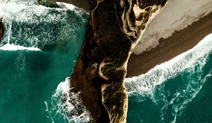 Preview wallpaper coast, beach, aerial view, island, sea