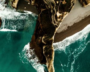 Preview wallpaper coast, beach, aerial view, island, sea