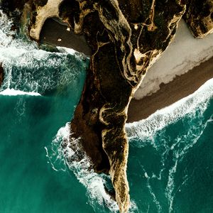 Preview wallpaper coast, beach, aerial view, island, sea