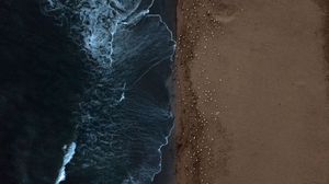 Preview wallpaper coast, beach, sea, aerial view, water