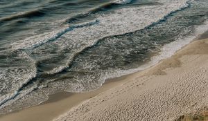 Preview wallpaper coast, beach, sea, horizon, waves