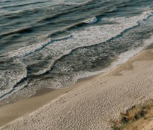 Preview wallpaper coast, beach, sea, horizon, waves