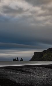 Preview wallpaper coast, beach, sea, landscape, iceland