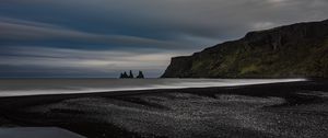 Preview wallpaper coast, beach, sea, landscape, iceland