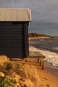 Preview wallpaper coast, booth, sea, water, waves, landscape