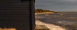 Preview wallpaper coast, booth, sea, water, waves, landscape