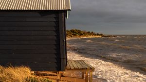 Preview wallpaper coast, booth, sea, water, waves, landscape