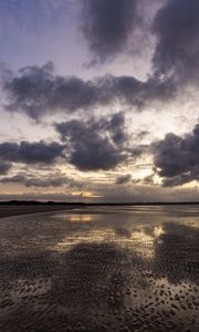 Preview wallpaper coast, horizon, clouds