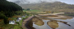 Preview wallpaper coast, houses, valley, nature