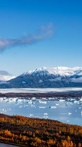 Preview wallpaper coast, ice, mountains, snow