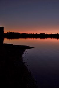 Preview wallpaper coast, lake, twilight, nature