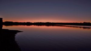 Preview wallpaper coast, lake, twilight, nature