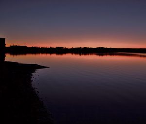 Preview wallpaper coast, lake, twilight, nature