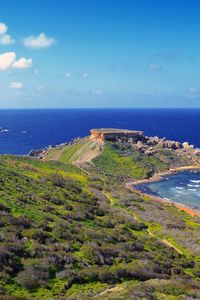 Preview wallpaper coast, malta, sea sky, ghajn tuffieha, horizon, nature