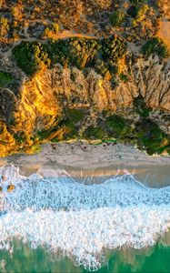 Preview wallpaper coast, ocean, aerial view, malibu, usa