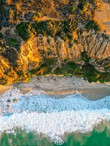 Preview wallpaper coast, ocean, aerial view, malibu, usa