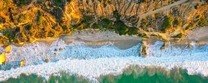 Preview wallpaper coast, ocean, aerial view, malibu, usa