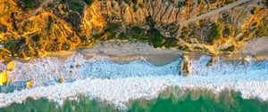 Preview wallpaper coast, ocean, aerial view, malibu, usa