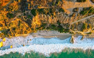 Preview wallpaper coast, ocean, aerial view, malibu, usa