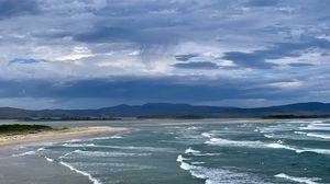 Preview wallpaper coast, ocean, waves, clouds, nature