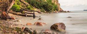 Preview wallpaper coast, pebbles, stones, sea, nature