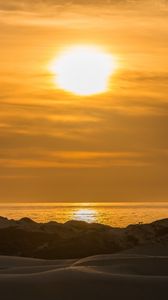 Preview wallpaper coast, relief, sea, sun, nature