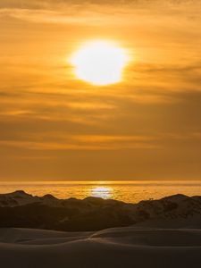 Preview wallpaper coast, relief, sea, sun, nature