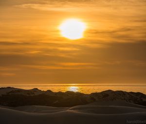 Preview wallpaper coast, relief, sea, sun, nature