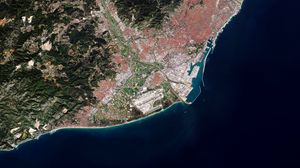 Preview wallpaper coast, relief, water, aerial view