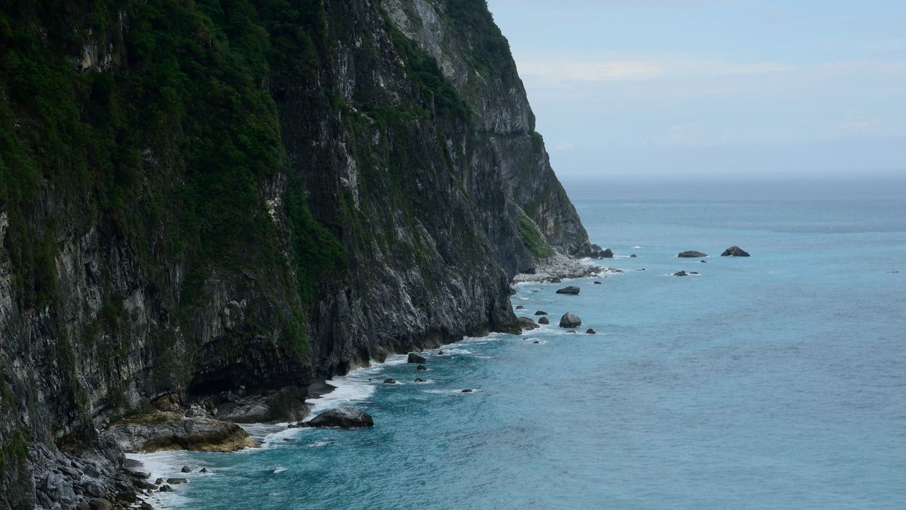 Wallpaper coast, rocks, ocean, landscape